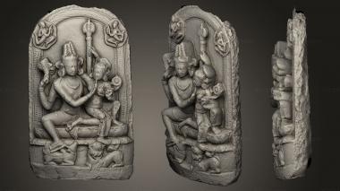 Indian sculptures Uma Mahesvara 3d model